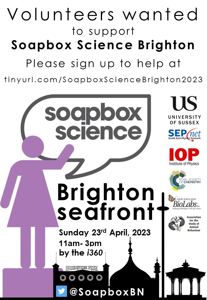 Soapbox Science Brighton 2024   SBSposter2023volunteer 